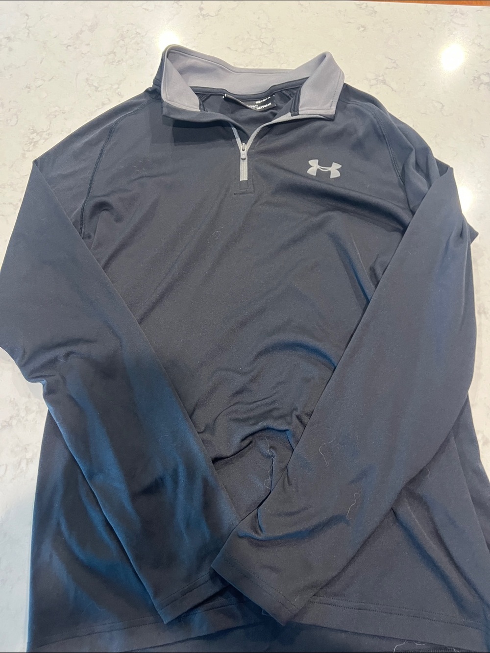 Under Armour Black and Gray Quarter-Zip Performance Top